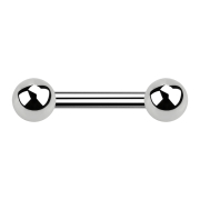 Barbell femelle argent avec deux billes