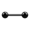 Barbell black with two balls