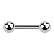 Barbell argent avec deux boules