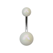 Banane argentée avec deux boules recouvertes de...