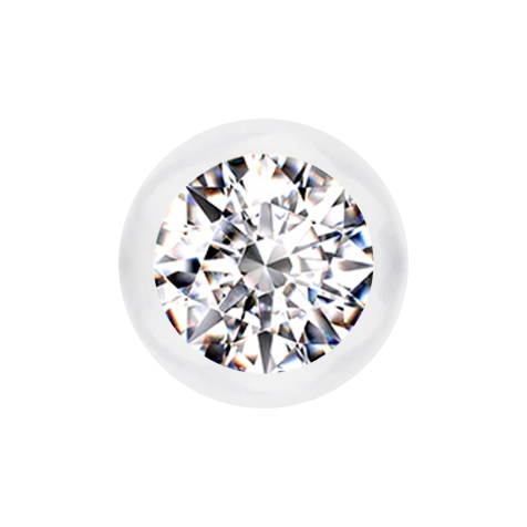 Micro Kugel transparent mit Kristall silber