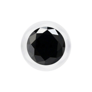 Boule transparente avec cristal noir