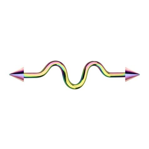 Barbell coloré zig zag avec deux cônes