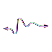 Barbell coloré battement de coeur avec deux cones