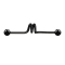 Barbell black twister with two balls