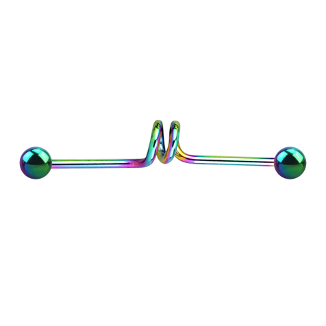 Barbell farbig twister mit zwei Kugeln