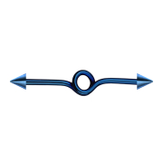 Barbell dunkelblau Schleife mit zwei Cones