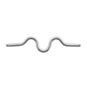 Barbell bar silver zig zag