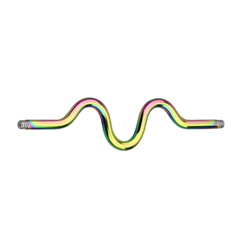 Barbell bar colored zig zag