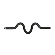 Barbell bar black zig zag