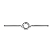 Barbell-Stab silber Schleife
