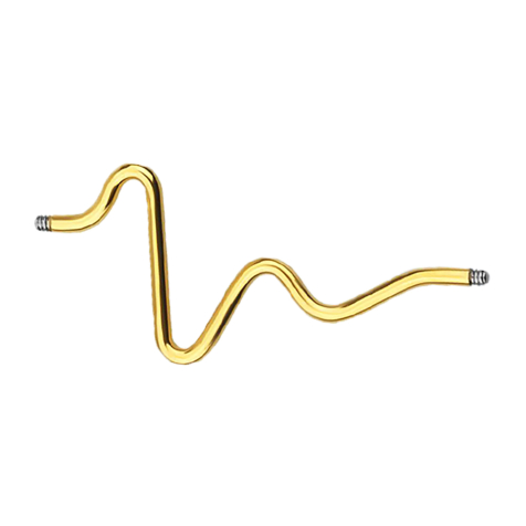 Barra del bilanciere placcata in oro battito cardiaco