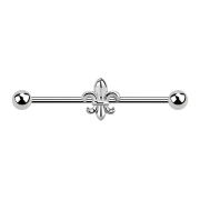Barbell silver lily with two balls