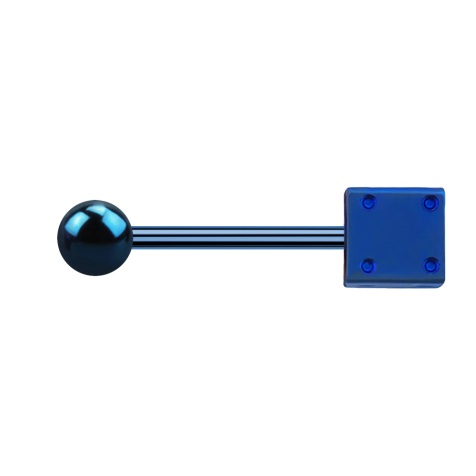 Micro Barbell bleu foncé avec boule et cube