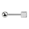 Micro Barbell argent avec boule et cube