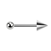 Micro Barbell argent avec boule et cône