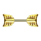 Micro Barbell doré avec flèche