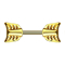 Barbell doré avec flèche
