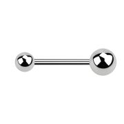 Micro Barbell argent avec deux boules