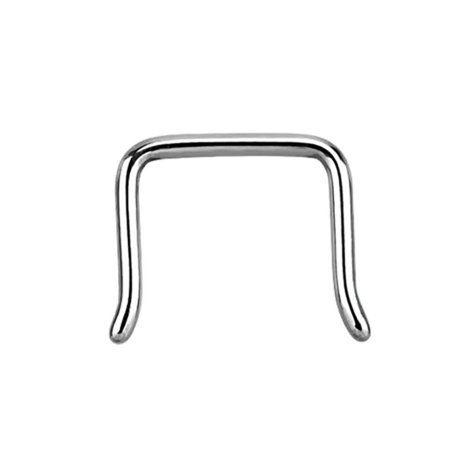 Septum ring U angled silver