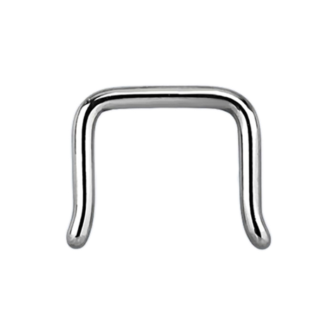 Anneau septum U coudé argent