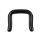 Septum Ring U abgewinkelt schwarz