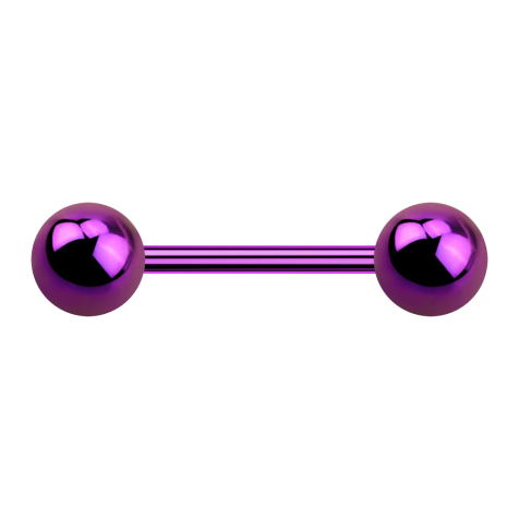 Micro barbell purple with two balls
