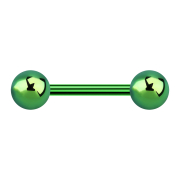 Barbell green with two balls