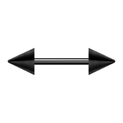Micro Barbell noir avec deux cônes