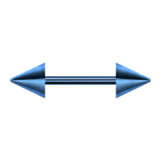 Micro Barbell bleu foncé avec deux cônes