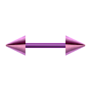 Micro Barbell violet avec deux cônes