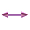 Micro Barbell violet avec deux cônes