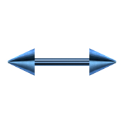 Barbell bleu foncé avec deux cônes