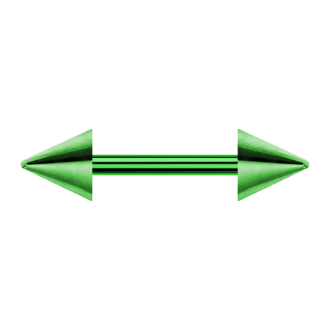 Barbell vert avec deux cônes