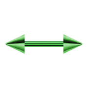 Barbell vert avec deux cônes