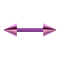 Barbell violet avec deux cônes