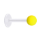 Micro Labret transparent mit Kugel Neon gelb