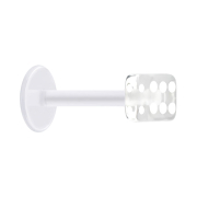 Micro Labret trasparente con cubo trasparente