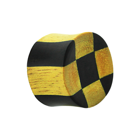 Spina svasata a scacchiera in legno di coccodrillo ed ebano