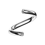 Tige en spirale argentée