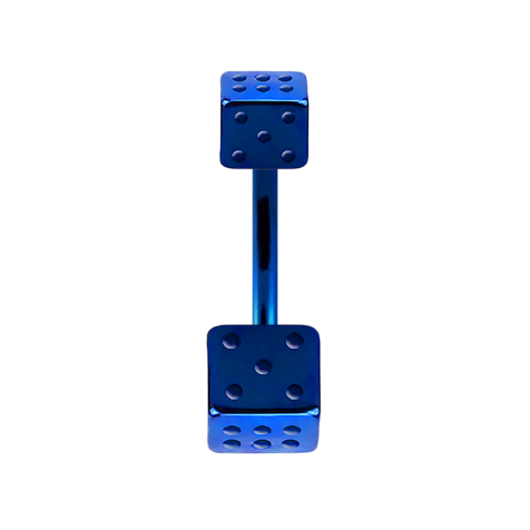 Banana blu scuro con due cubi