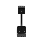 Banana nera con due cubetti