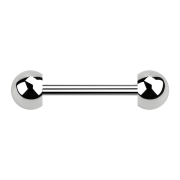 Barbell argent avec deux demi-sphères