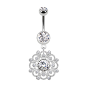 Banana in argento con ciondolo Filigrana vintage fiore...