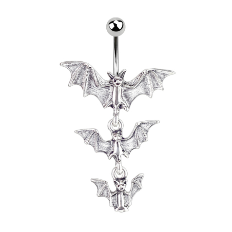 Banana silver with pendant three gothic vampires