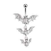 Banana silver with pendant three gothic vampires