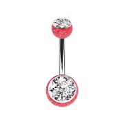 Banane argentée avec deux boules pailletées...