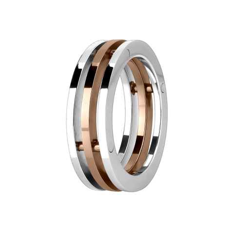 Ring with three connected rings rose gold