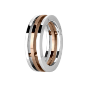 Ring with three connected rings rose gold