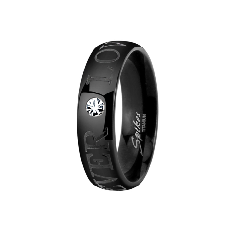 Bague noire Forever Love